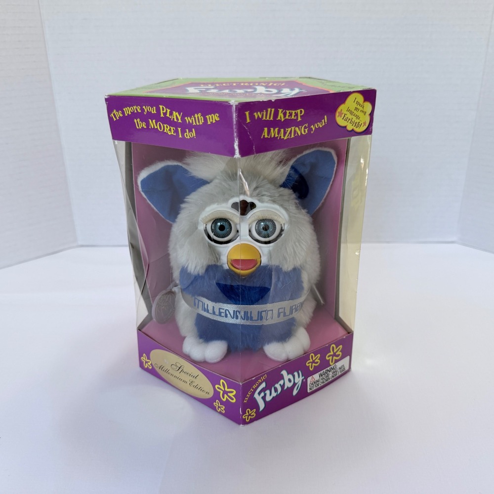 Tiger Electronics Furby Millennium Ltd. Edition Blue Silver New 70-894 Vtg 1999